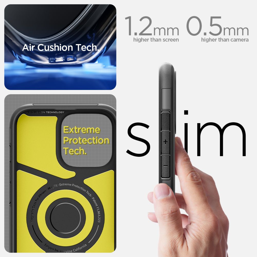 COPERTURA SPIGEN SLIM ARMOR MAG MAGSAFE IPHONE 16 NERA