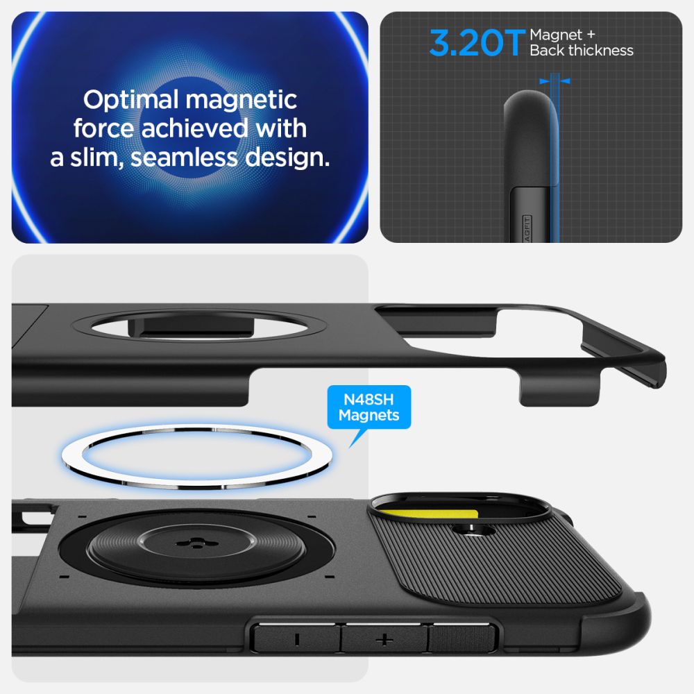 COPERTURA SPIGEN SLIM ARMOR MAG MAGSAFE IPHONE 16 NERA
