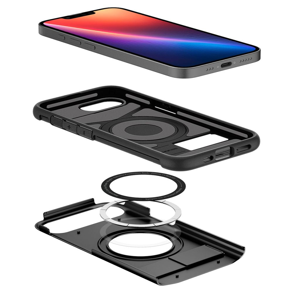 COPERTURA SPIGEN SLIM ARMOR MAG MAGSAFE IPHONE 16E NERA