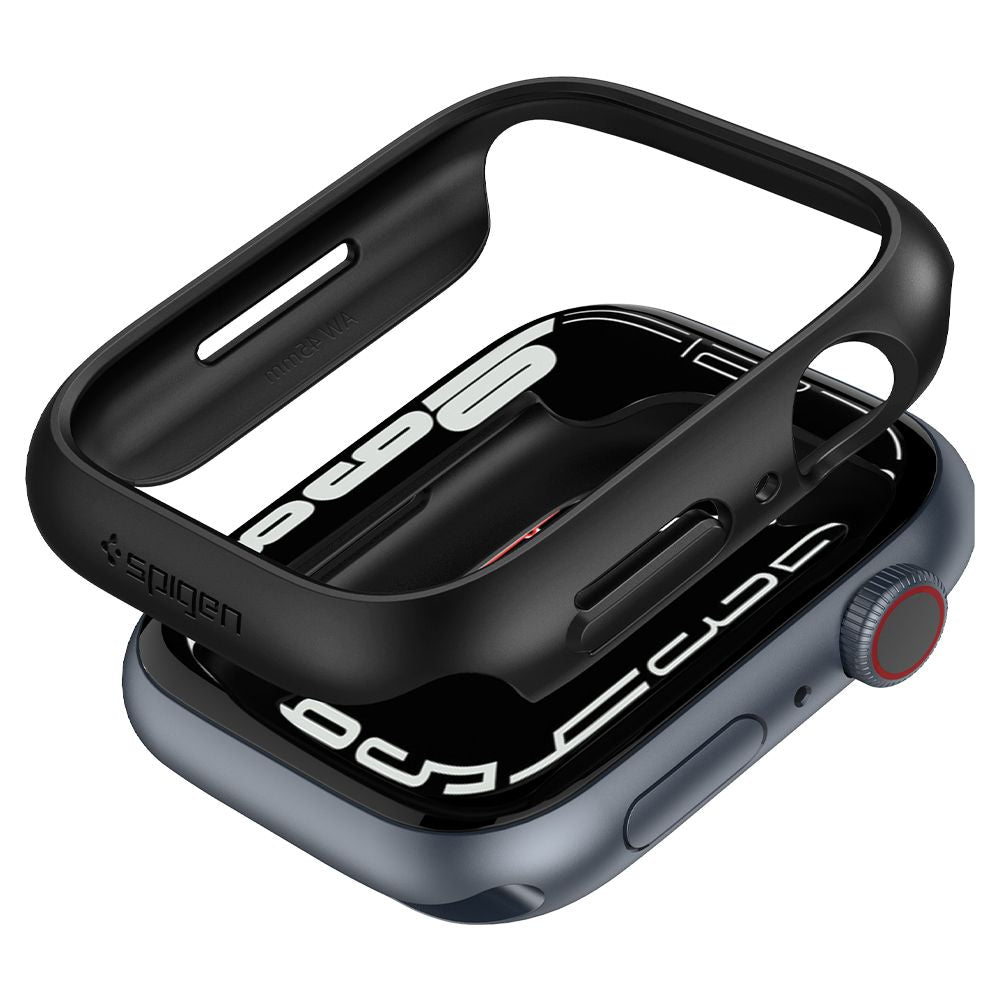 CUSTODIA PROTETTIVA PER APPLE WATCH 45 MM SPIGEN THIN FIT NERA