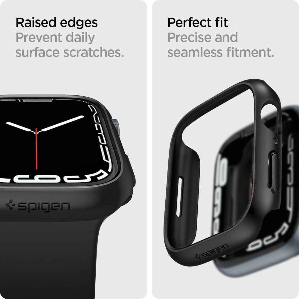 CUSTODIA PROTETTIVA PER APPLE WATCH 45 MM SPIGEN THIN FIT NERA