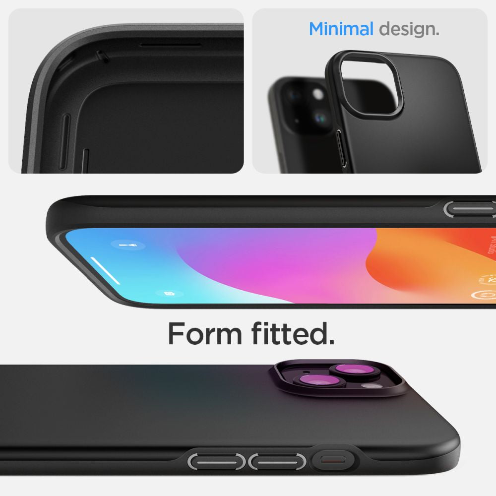COPERTURA SPIGEN THIN FIT IPHONE 15 NERA