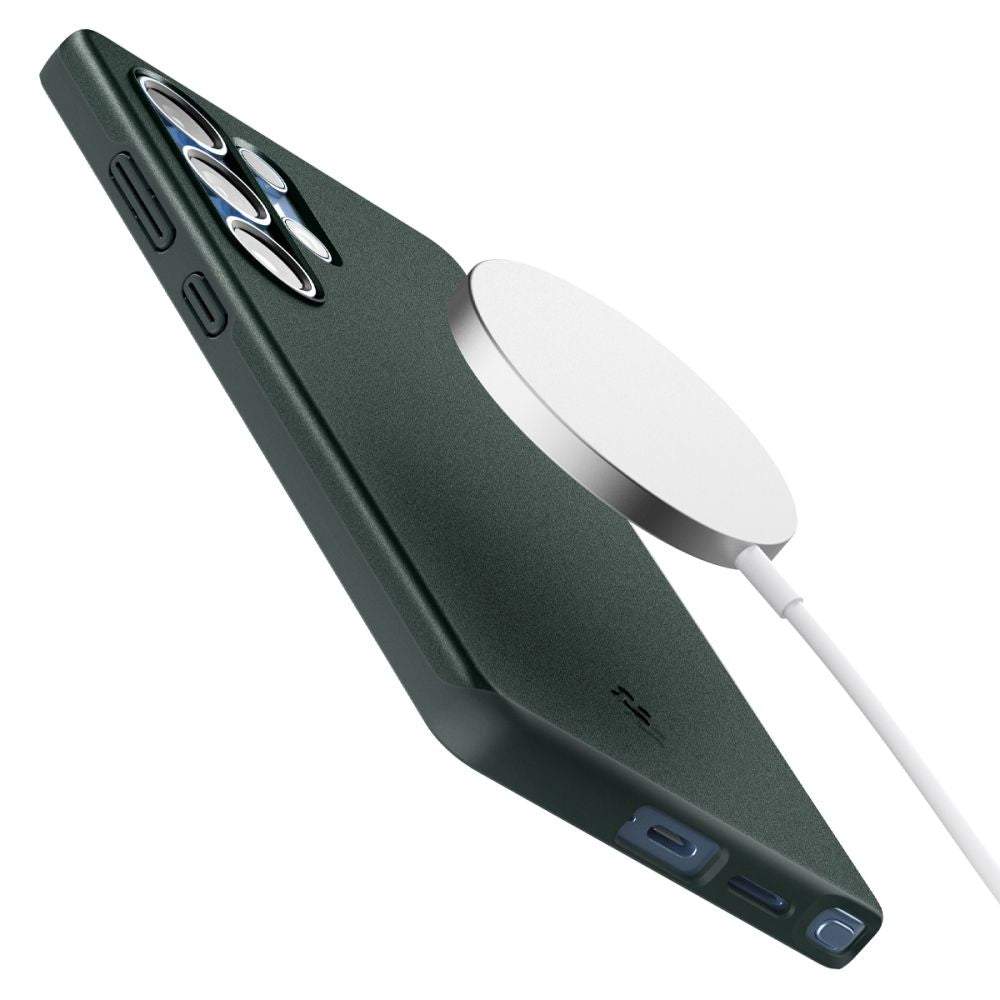 COPERTURA SPIGEN THIN FIT MAG MAGSAFE GALAXY S25 ULTRA ABYSS GREEN