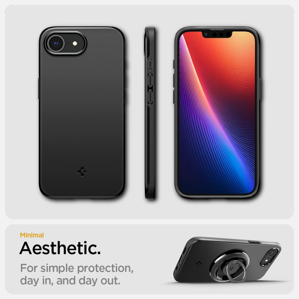 COPERTURA SPIGEN THIN FIT MAG MAGSAFE IPHONE 16E NERA
