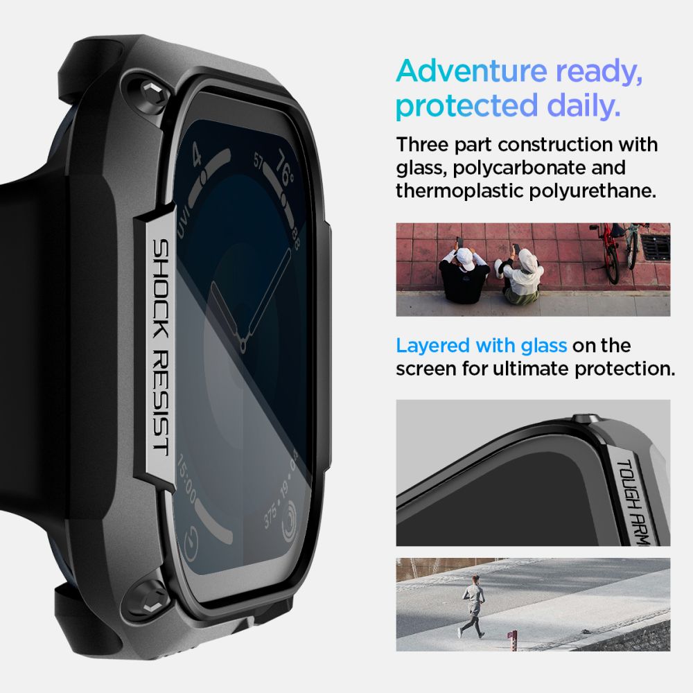 CUSTODIA SPIGEN TOUGH ARMOR APPLE WATCH 10 (46 MM) NERA