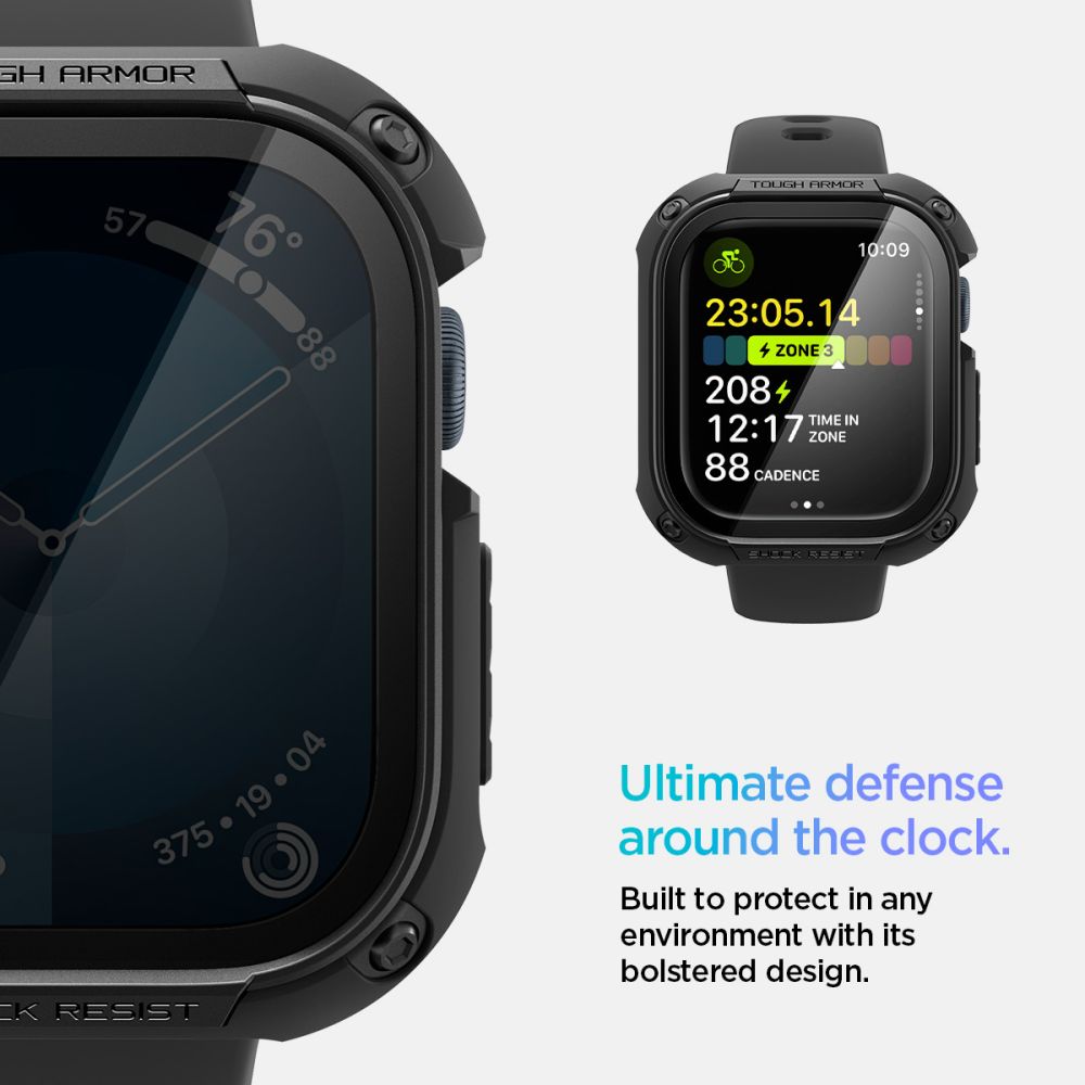 CUSTODIA SPIGEN TOUGH ARMOR APPLE WATCH 10 (46 MM) NERA