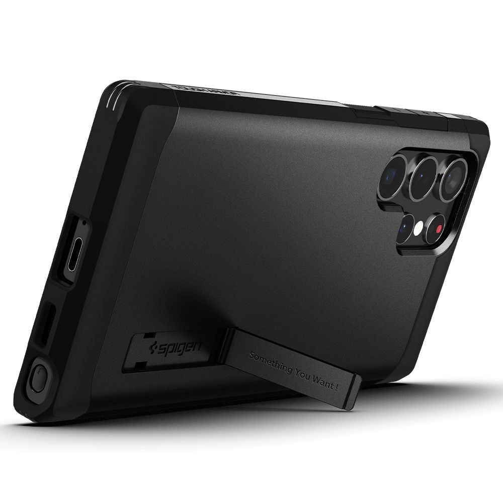 COPERTURA SPIGEN TOUGH ARMOR GALAXY S22 ULTRA NERA