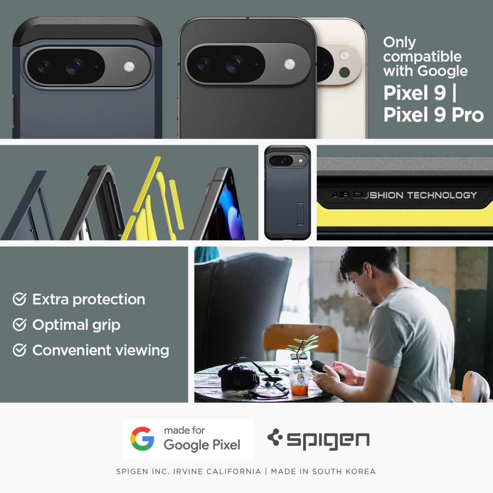 COPERTURA SPIGEN TOUGH ARMOR GOOGLE PIXEL 9 / 9 PRO METAL SLATE