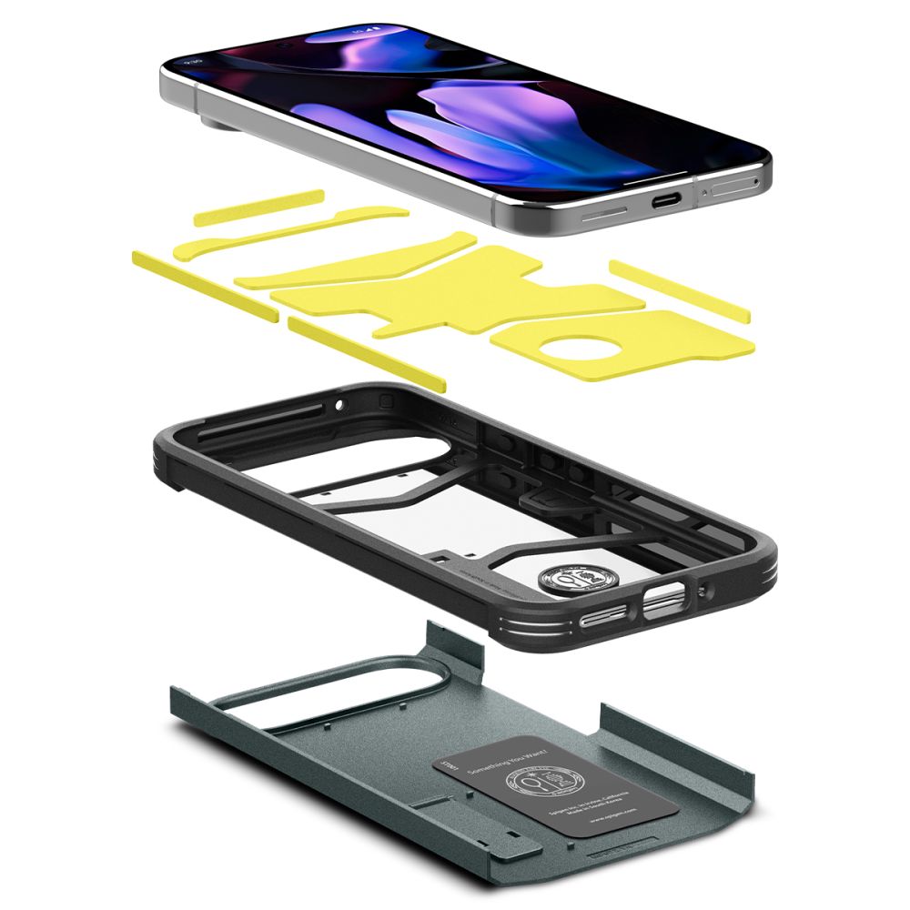 COPERTURA PER GOOGLE PIXEL 9 PRO XL SPIGEN TOUGH ARMOR ABYSS GREEN