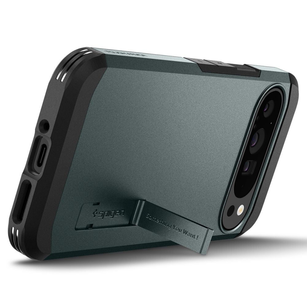 COPERTURA PER GOOGLE PIXEL 9 PRO XL SPIGEN TOUGH ARMOR ABYSS GREEN