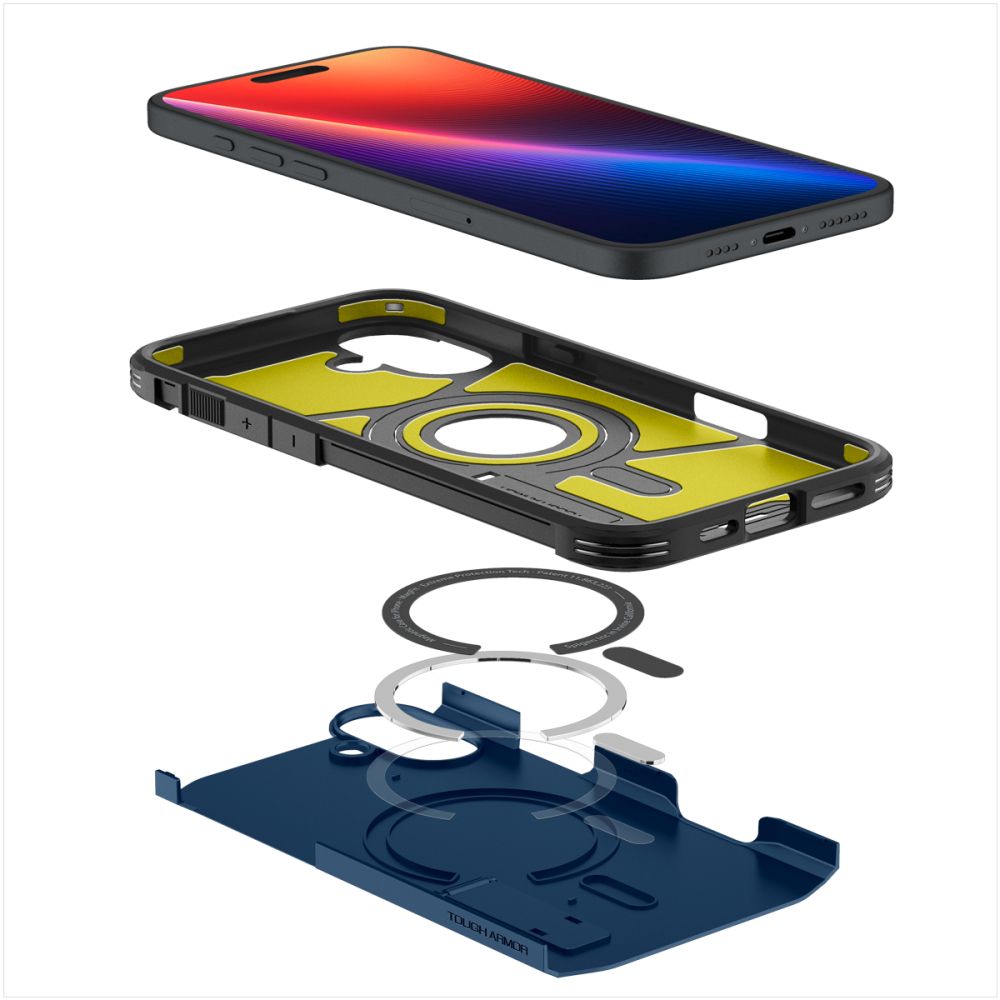 COPERTURA SPIGEN TOUGH ARMOR MAG MAGSAFE IPHONE 16 BLU NAVY