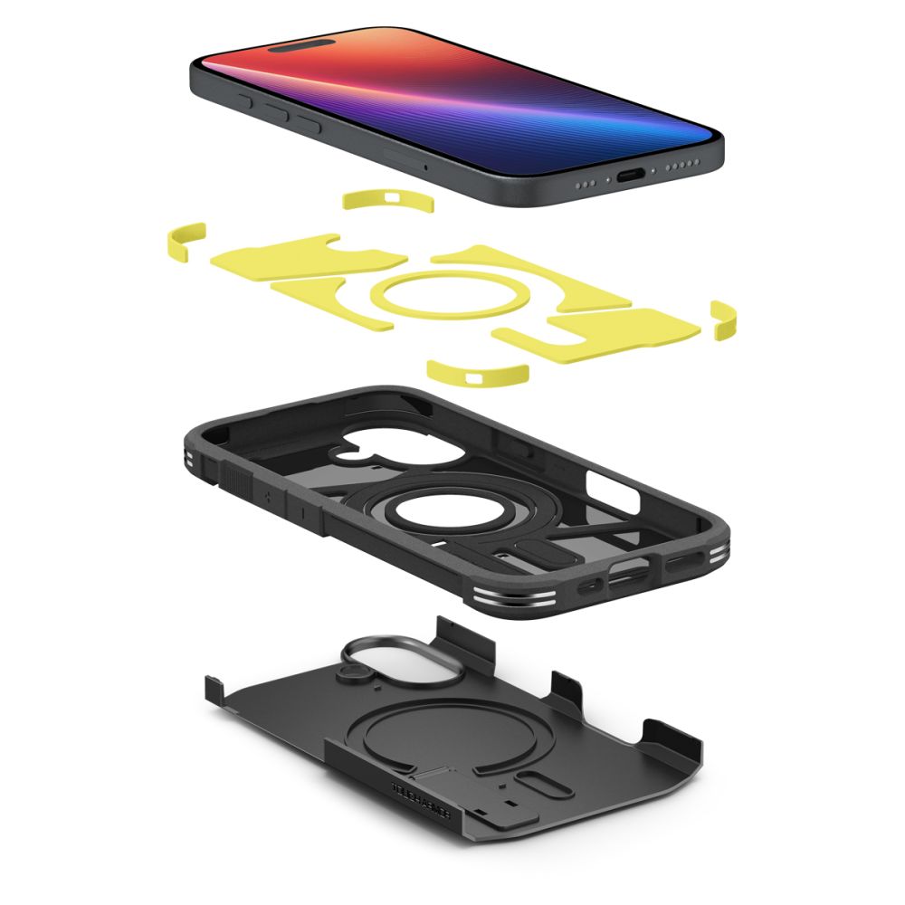COPERTURA SPIGEN TOUGH ARMOR MAG MAGSAFE IPHONE 16 PLUS NERA