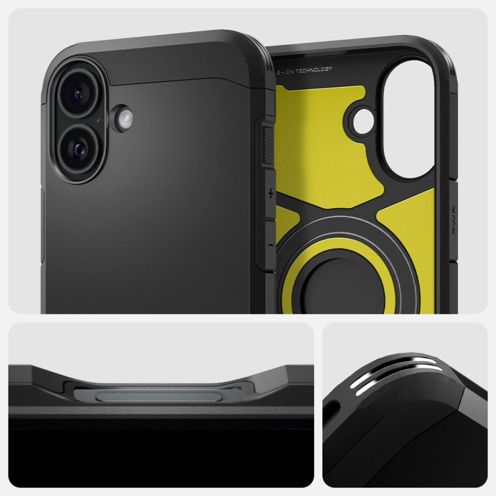 COPERTURA SPIGEN TOUGH ARMOR MAG MAGSAFE IPHONE 16 PLUS NERA