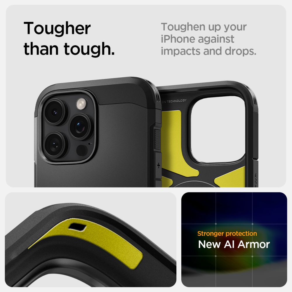 COPERTURA SPIGEN TOUGH ARMOR MAG MAGSAFE IPHONE 16 PRO NERA