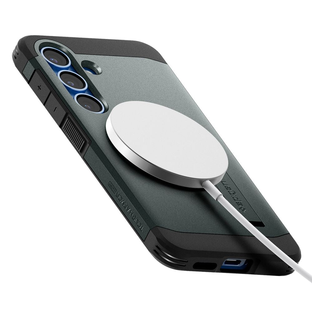COPERTURA SPIGEN TOUGH ARMOR MAGSAFE GALAXY S25+ PLUS ABYSS GREEN
