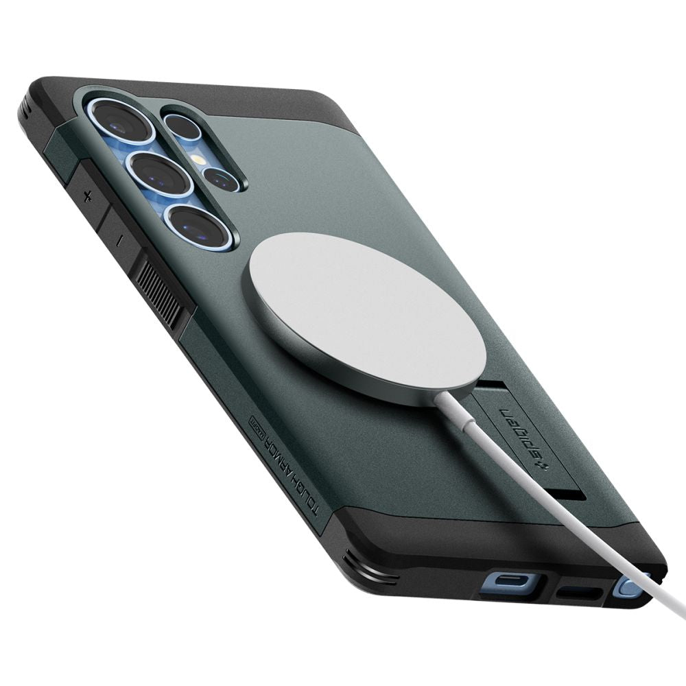 COPERTURA SPIGEN TOUGH ARMOR MAGSAFE GALAXY S25 ULTRA ABYSS GREEN