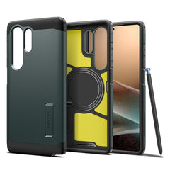 COPERTURA SPIGEN TOUGH ARMOR MAGSAFE GALAXY S25 ULTRA ABYSS GREEN
