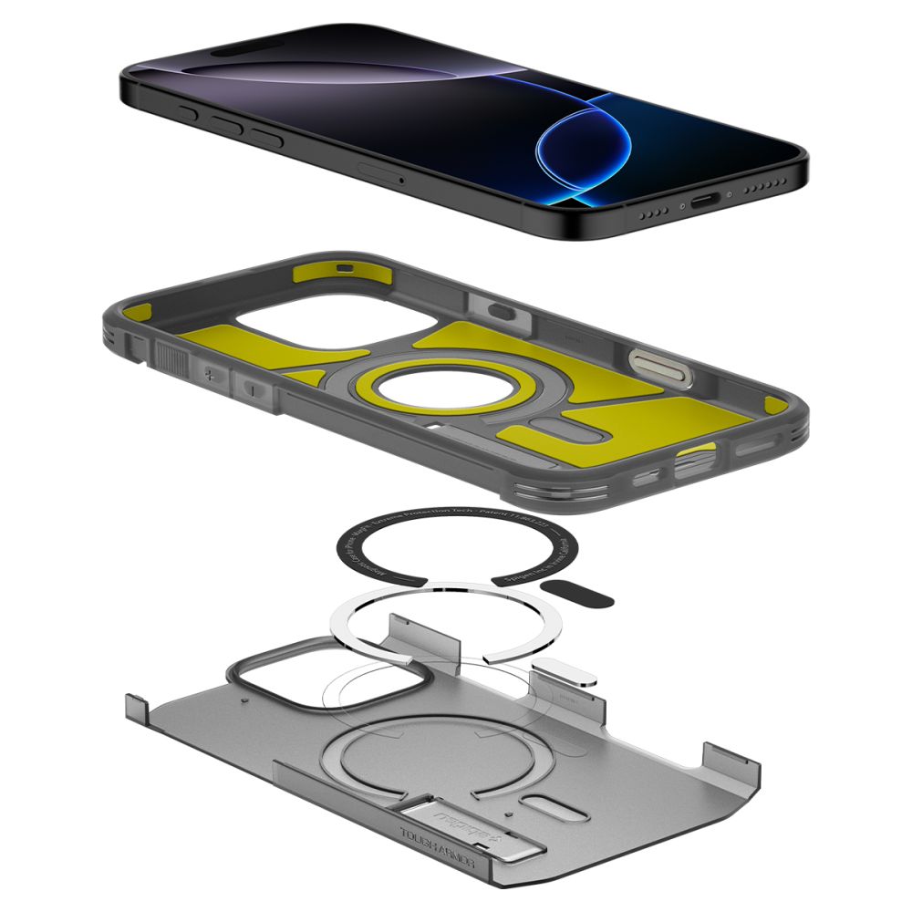 COPERTURA SPIGEN TOUGH ARMOR "T" MAG MAGSAFE IPHONE 16 PRO FROST BLACK