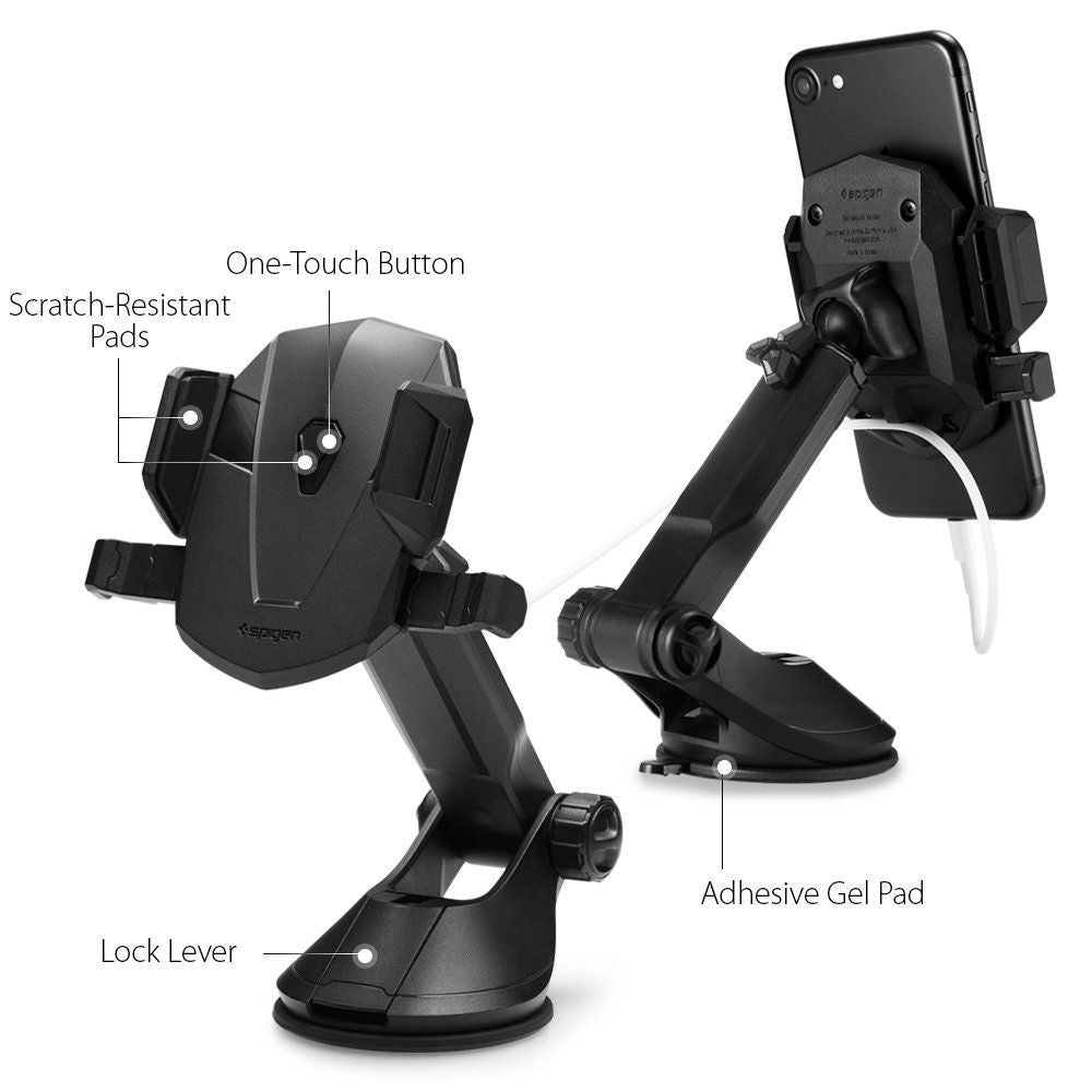 MONTATORE PER CELLULARE DA AUTO SPIGEN TS35 SIGNATURE SUPPORTO NERO