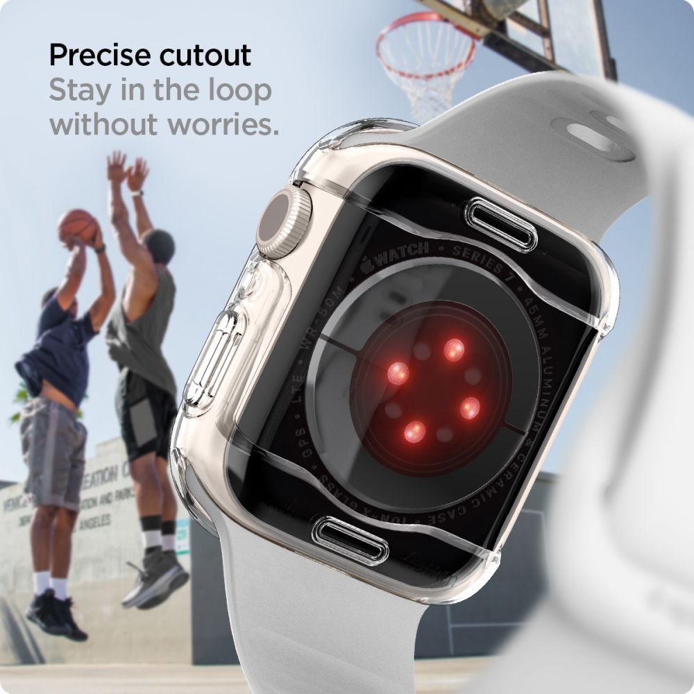 CUSTODIA SPIGEN ULTRA HYBRID APPLE WATCH 45 MM CRYSTAL CLEAR