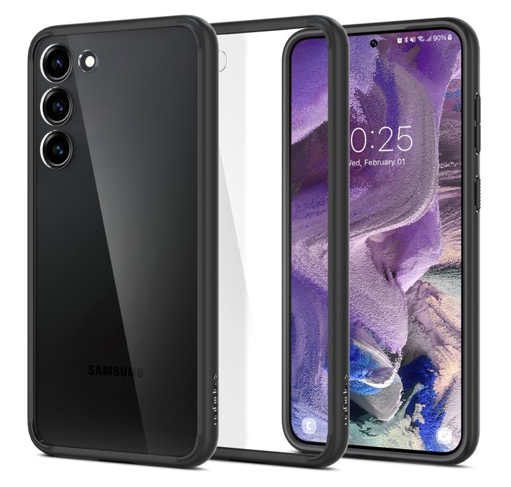 COPERTURA SPIGEN ULTRA HYBRID GALAXY S23 NERO OPACO