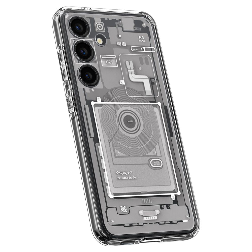 COPERTURA SPIGEN ULTRA HYBRID GALAXY S24 ZERO ONE BIANCA