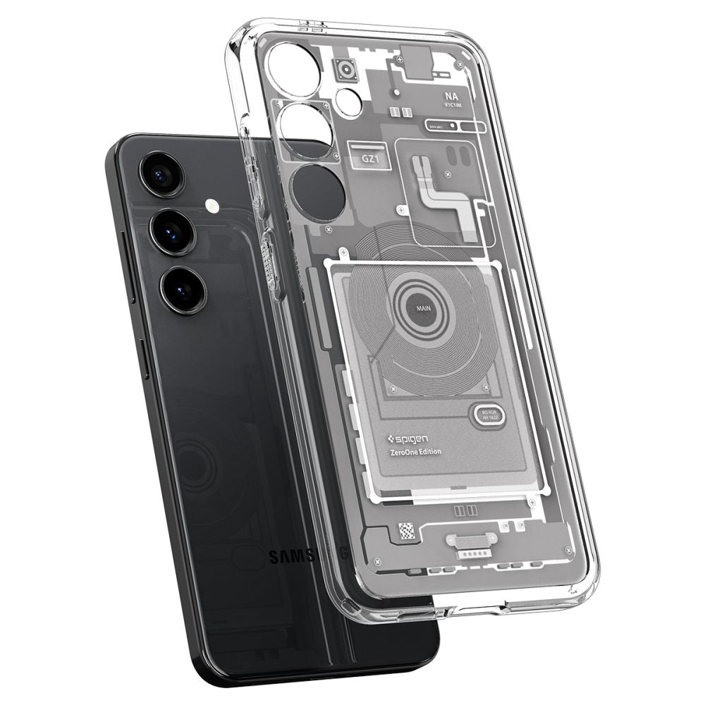 COPERTURA SPIGEN ULTRA HYBRID GALAXY S24 ZERO ONE BIANCA