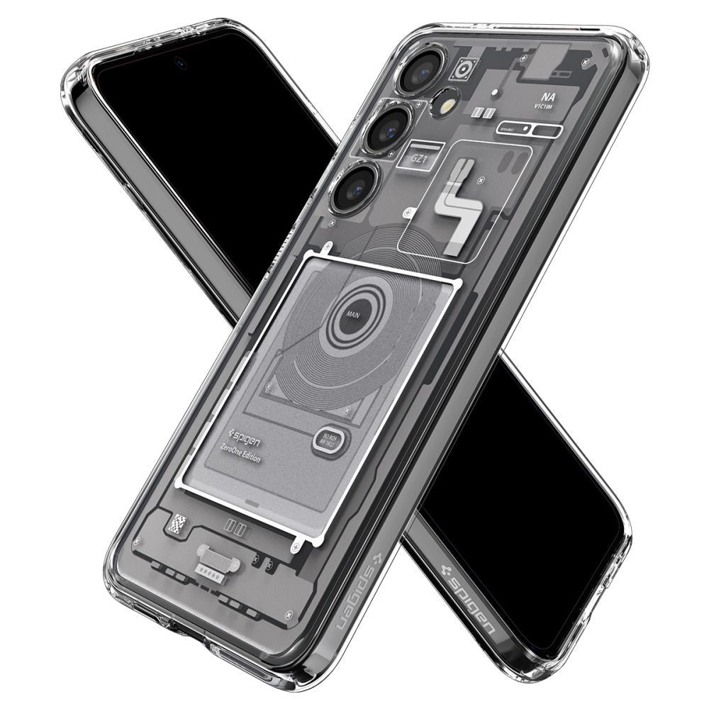 COPERTURA SPIGEN ULTRA HYBRID GALAXY S24 ZERO ONE BIANCA
