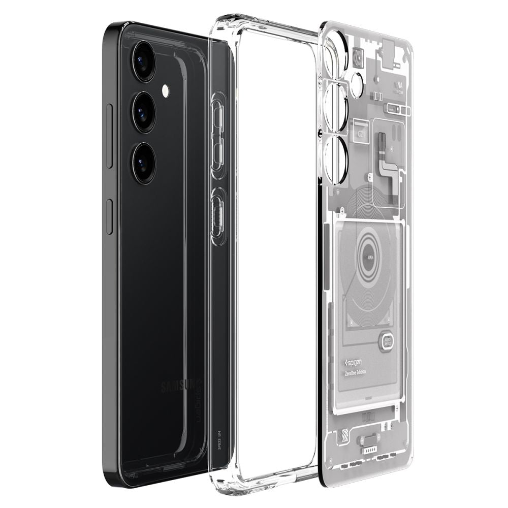 COPERTURA SPIGEN ULTRA HYBRID GALAXY S24 ZERO ONE BIANCA