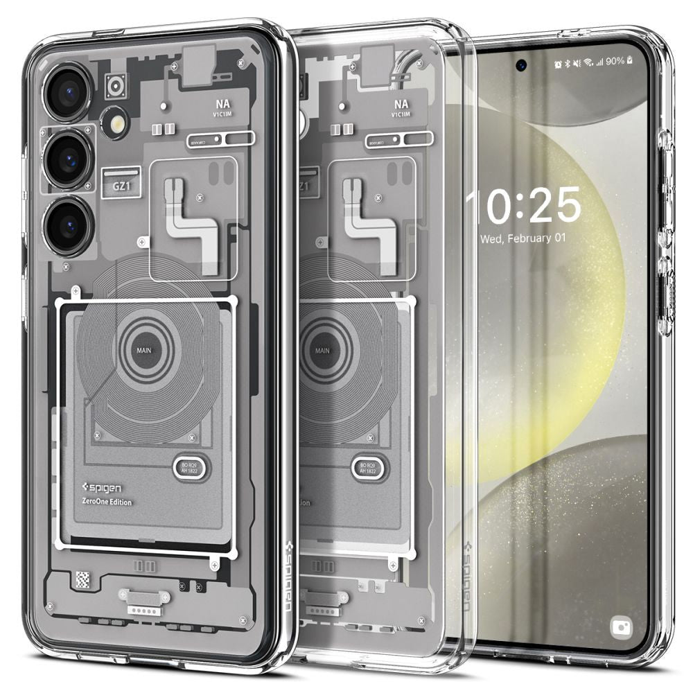 COPERTURA SPIGEN ULTRA HYBRID GALAXY S24 ZERO ONE BIANCA