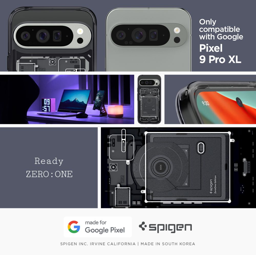 COPERTURA PER GOOGLE PIXEL 9 PRO XL SPIGEN ULTRA HYBRID ZERO ONE