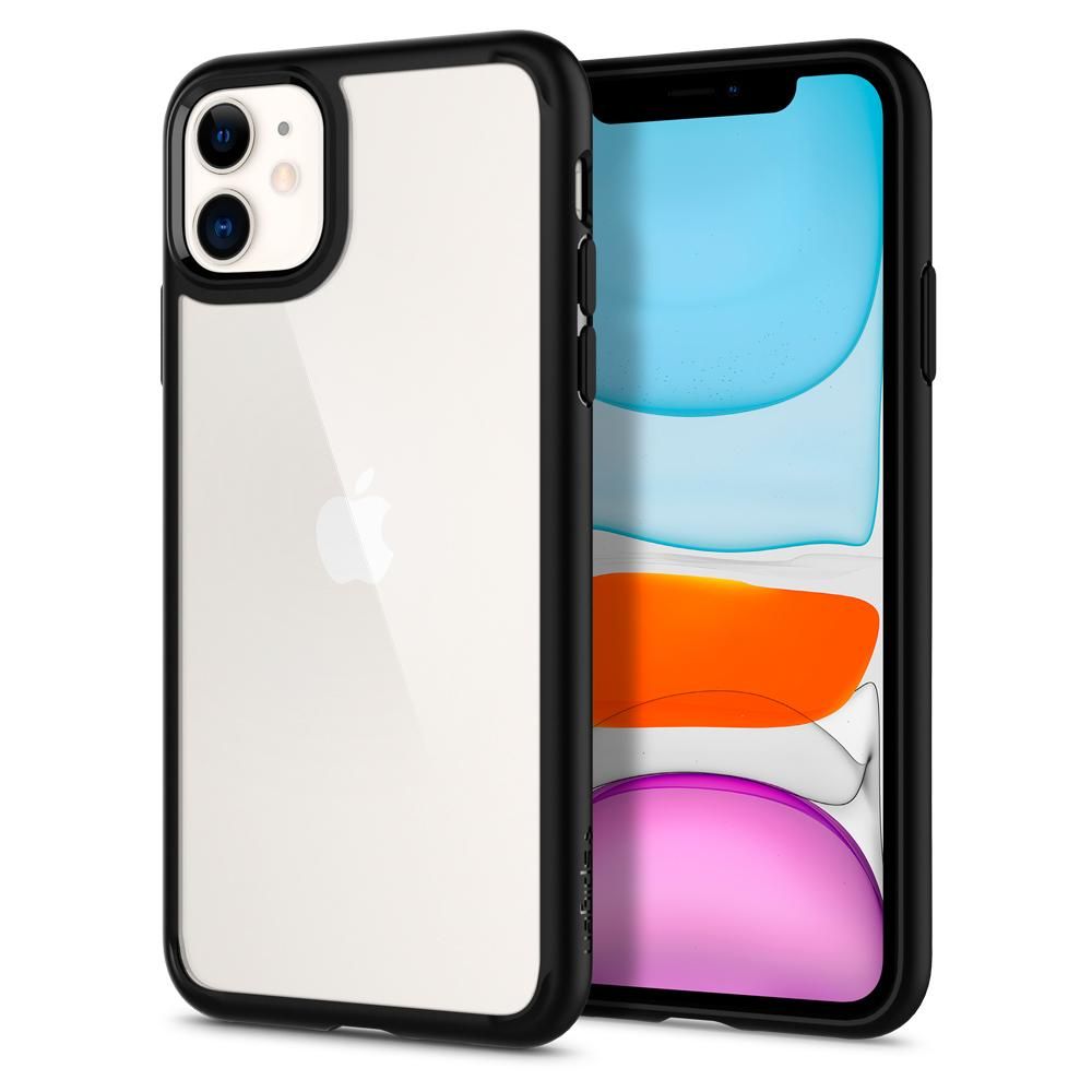 COPERTURA SPIGEN ULTRA HYBRID IPHONE 11 NERO OPACO