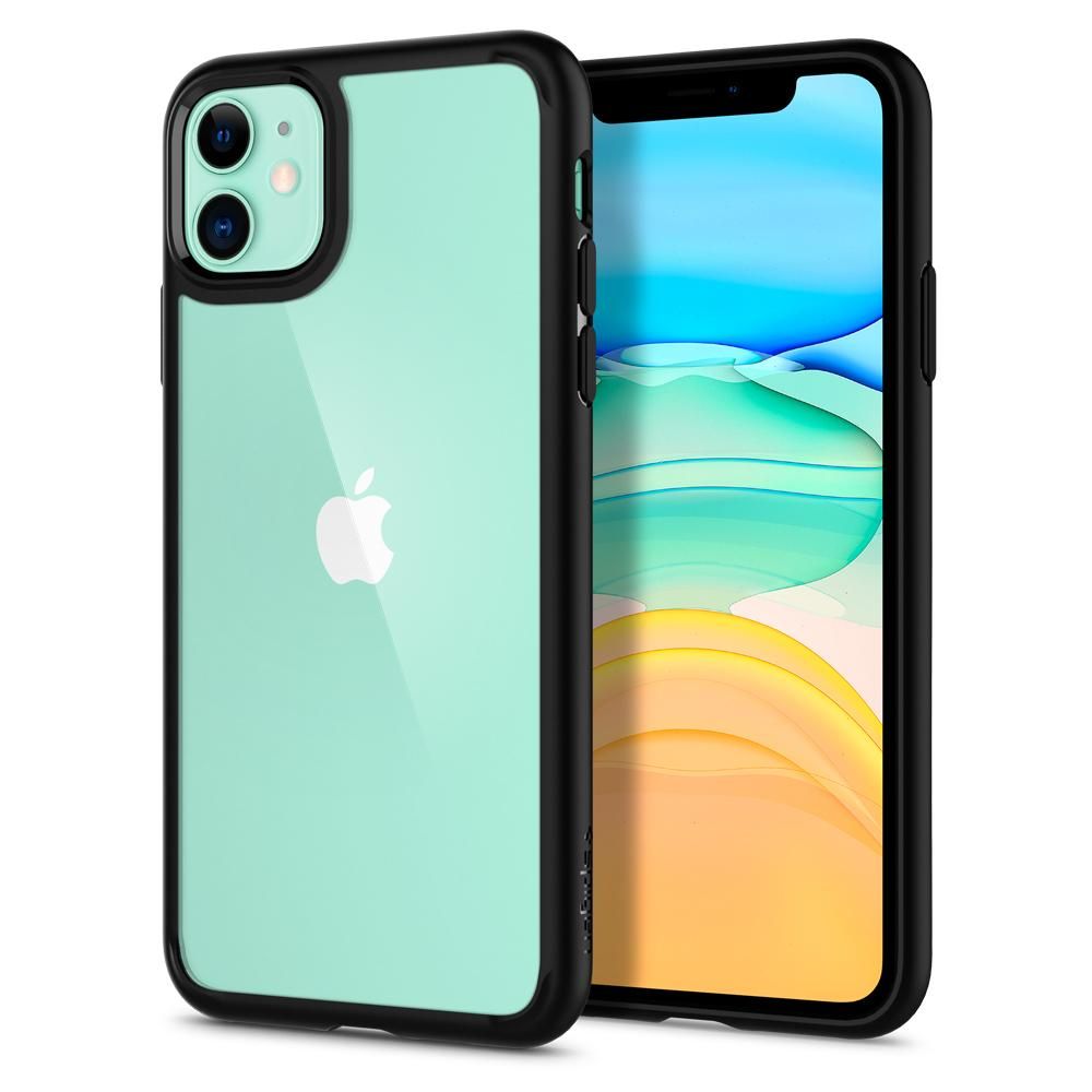 COPERTURA SPIGEN ULTRA HYBRID IPHONE 11 NERO OPACO