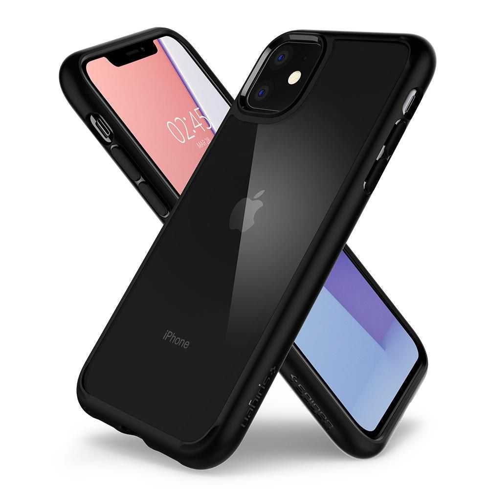 COPERTURA SPIGEN ULTRA HYBRID IPHONE 11 NERO OPACO