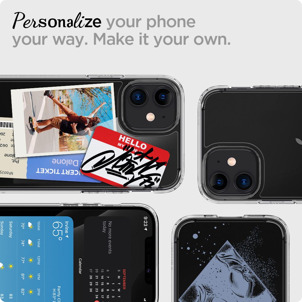 COPERTURA SPIGEN ULTRA HYBRID IPHONE 12 MINI CRYSTAL CLEAR