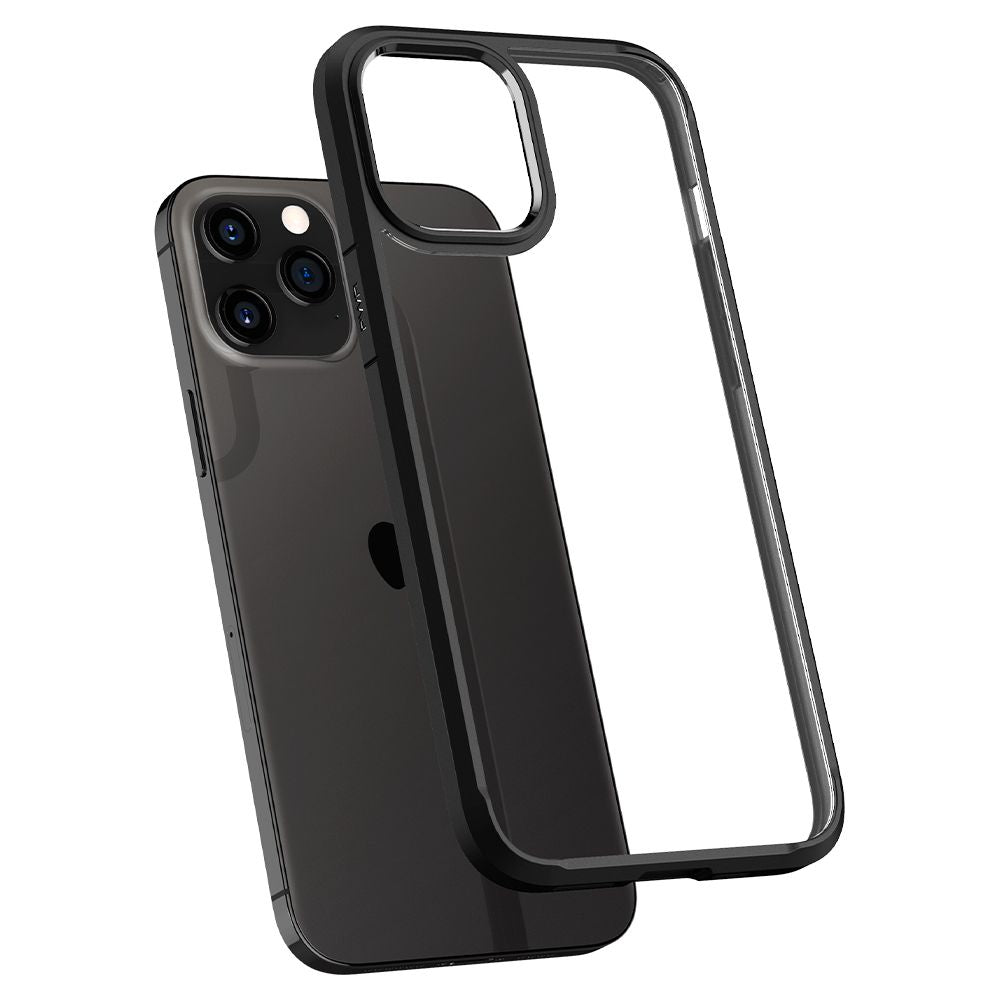 COPERTURA SPIGEN ULTRA HYBRID IPHONE 12/12 PRO NERO OPACO