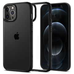 COPERTURA SPIGEN ULTRA HYBRID IPHONE 12/12 PRO NERO OPACO