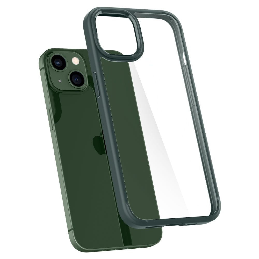 COPERTURA SPIGEN ULTRA HYBRID IPHONE 13 VERDE MEZZANOTTE