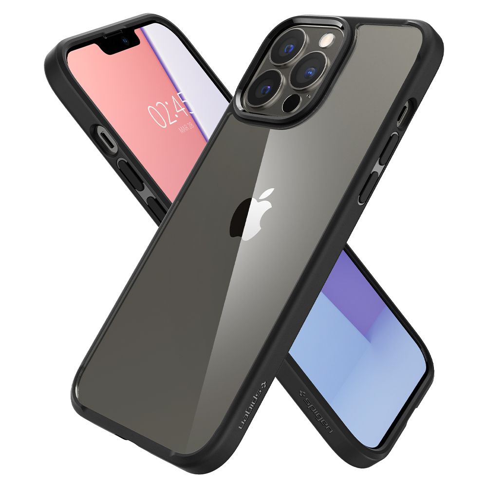COPERTURA SPIGEN ULTRA HYBRID IPHONE 13 PRO NERO OPACO