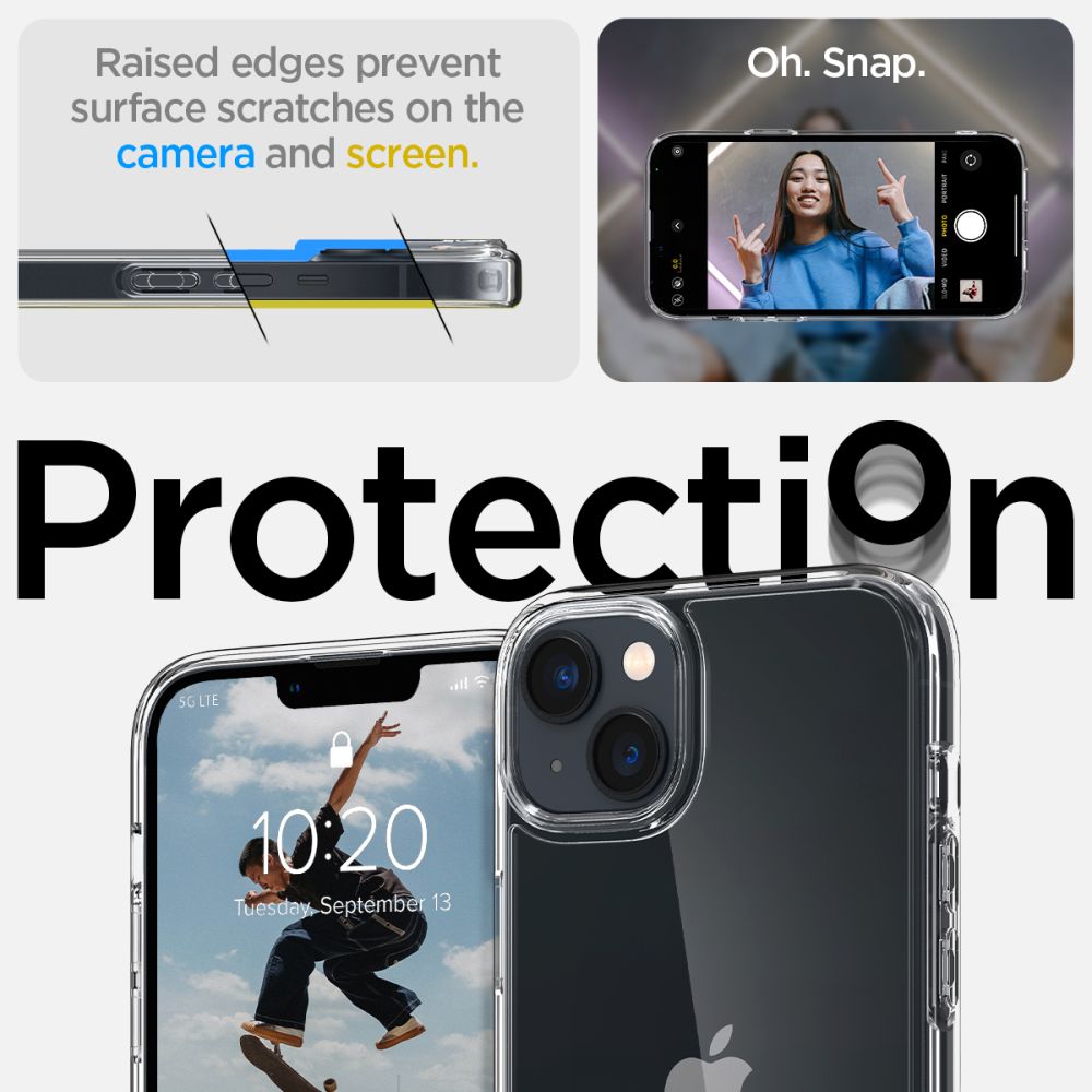 COPERTURA SPIGEN ULTRA HYBRID IPHONE 14 CRYSTAL CLEAR