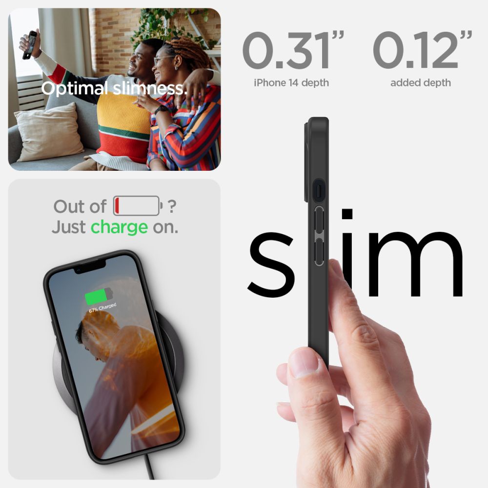 COPERTURA SPIGEN ULTRA HYBRID IPHONE 14 PLUS NERO OPACO