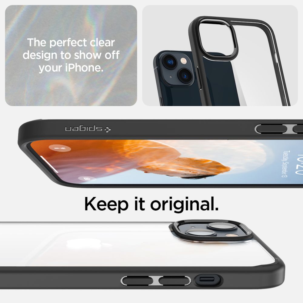 COPERTURA SPIGEN ULTRA HYBRID IPHONE 14 PLUS NERO OPACO
