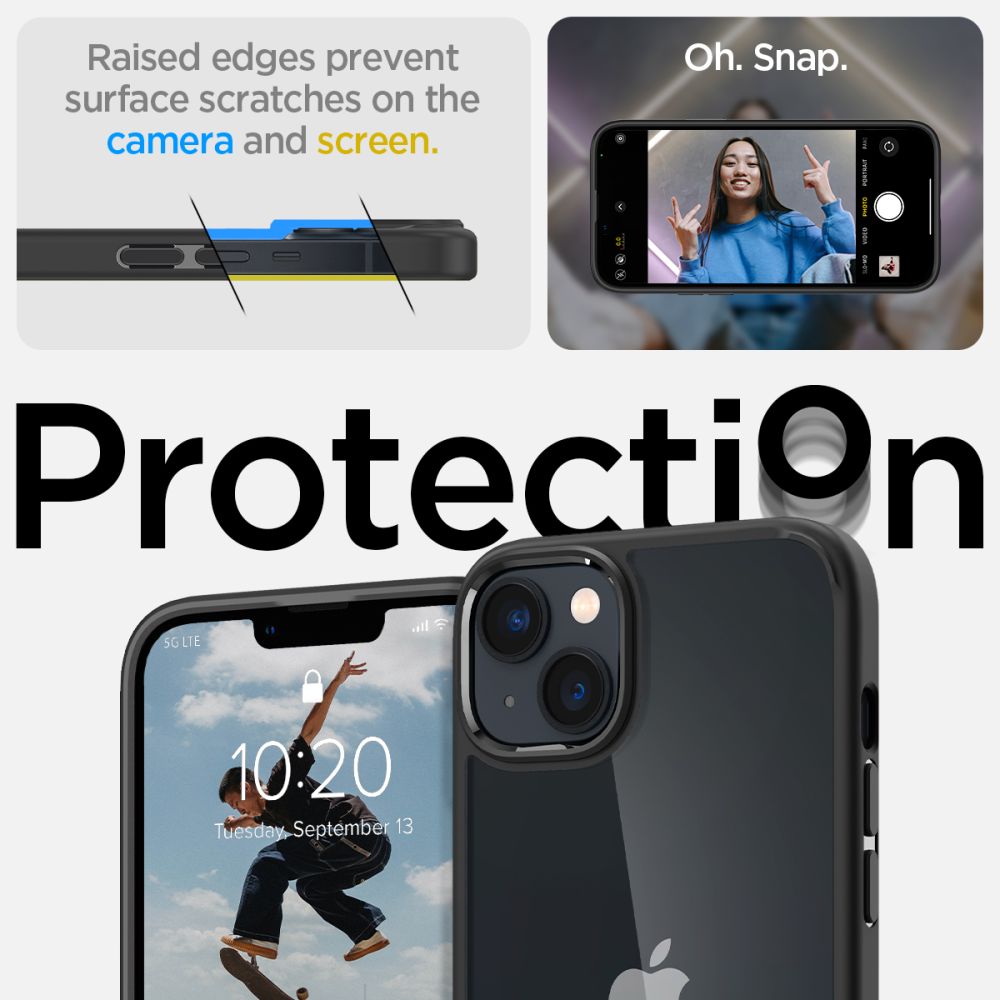 COPERTURA SPIGEN ULTRA HYBRID IPHONE 14 PLUS NERO OPACO