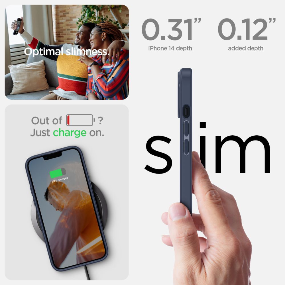 COPERTURA SPIGEN ULTRA HYBRID IPHONE 14 PLUS BLU NAVY