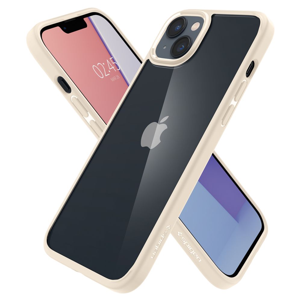 COPERTURA SPIGEN ULTRA HYBRID IPHONE 14 PLUS BEIGE SABBIOSO