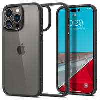 COPERTURA SPIGEN ULTRA HYBRID IPHONE 14 PRO NERO OPACO