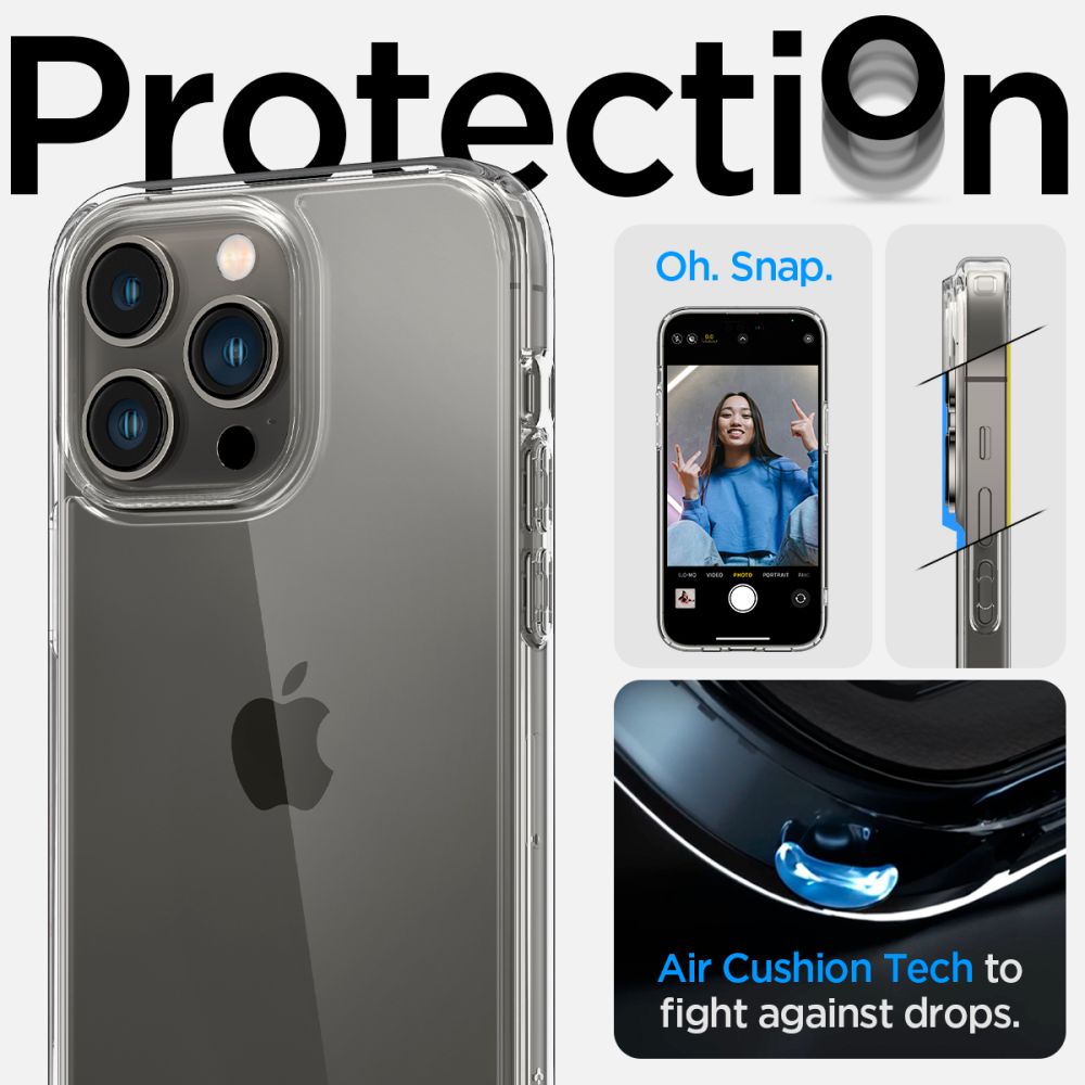 COPERTURA SPIGEN ULTRA HYBRID IPHONE 14 PRO MAX CRYSTAL CLEAR