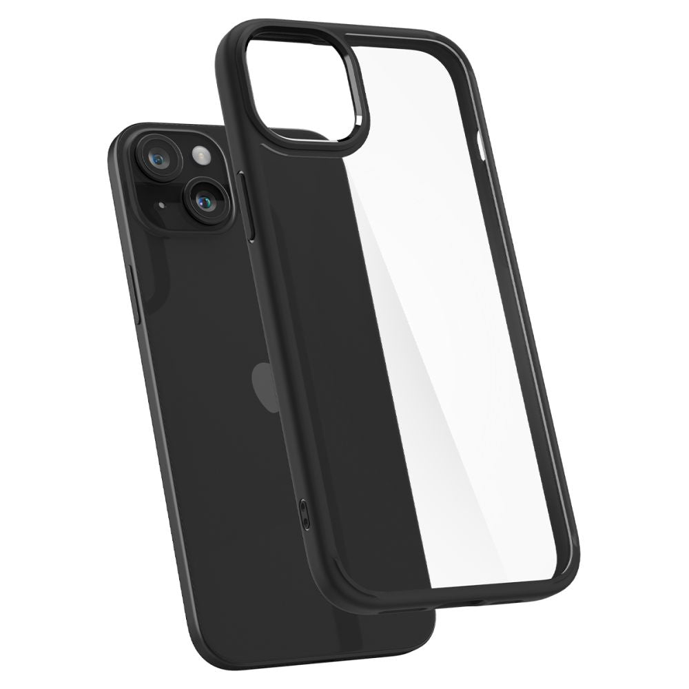 COPERTURA SPIGEN ULTRA HYBRID IPHONE 15 PLUS NERO OPACO