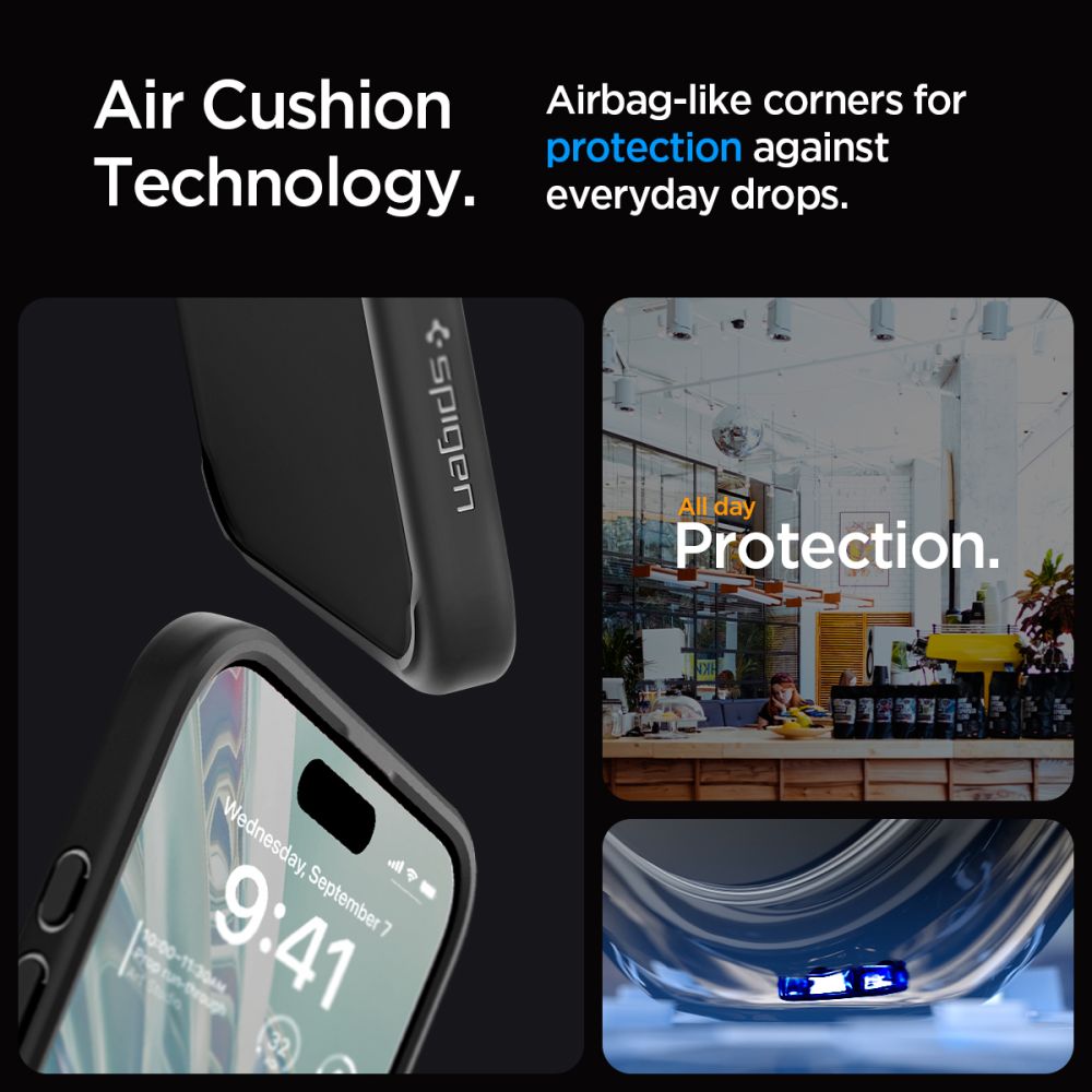 COPERTURA SPIGEN ULTRA HYBRID IPHONE 15 PRO FROST BLACK