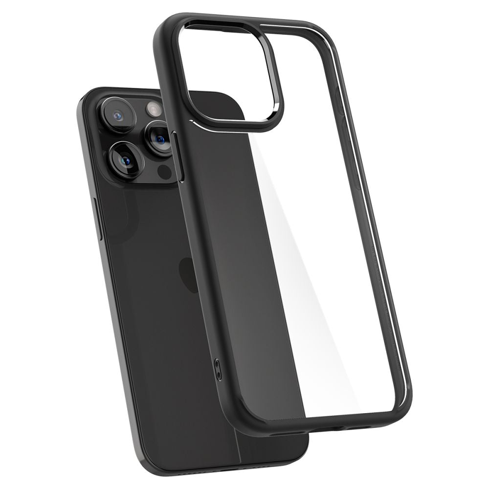 COPERTURA SPIGEN ULTRA HYBRID IPHONE 15 PRO NERO OPACO
